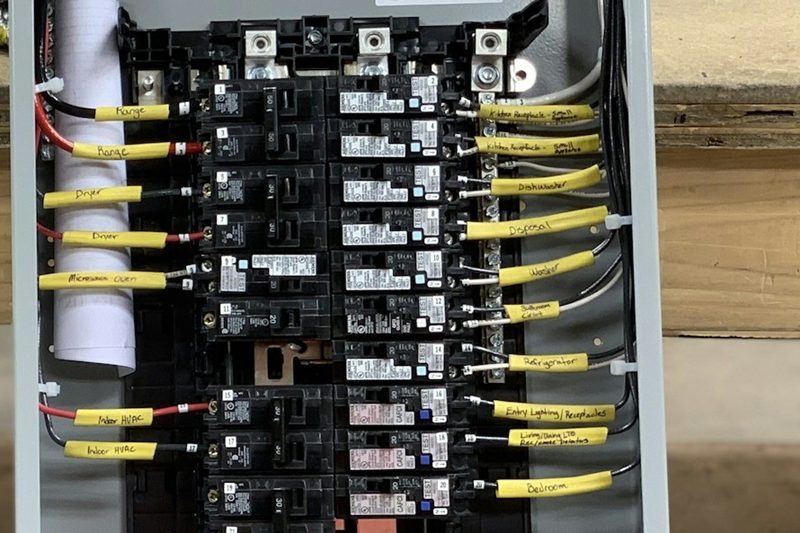 Neatly labeled breakers in a residential electrical panel upgrade in Cincinnati, OH